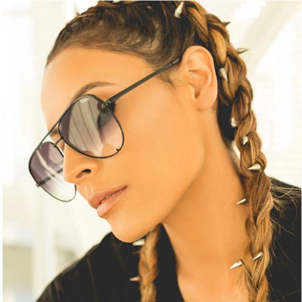 Quay X Desi High Key Black Fade Sunglasses